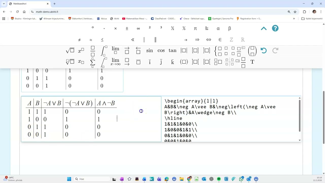 Looginen ekvivalenssi ja tautologia