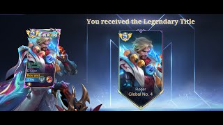 TOP 4 GLOBAL Roger Gameplay Party - Mobile Legends