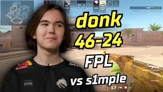 donk (4624)  FPL vs s1mple (anubis) | FACEIT Pro League | Feb 13, 2024 | CS2 POV/demo