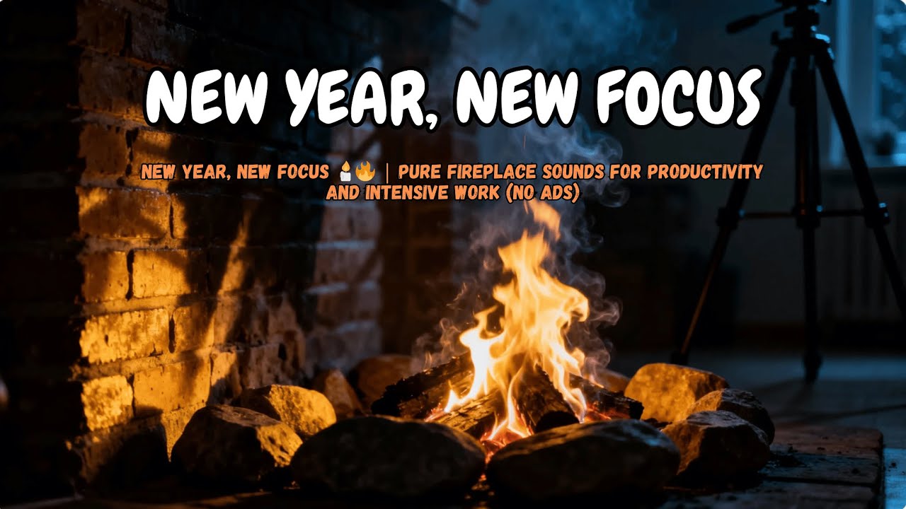 New Year, New Focus 🕯️🔥 | Pure Fireplace Sounds for Productivity & Deep Work (No Ads)