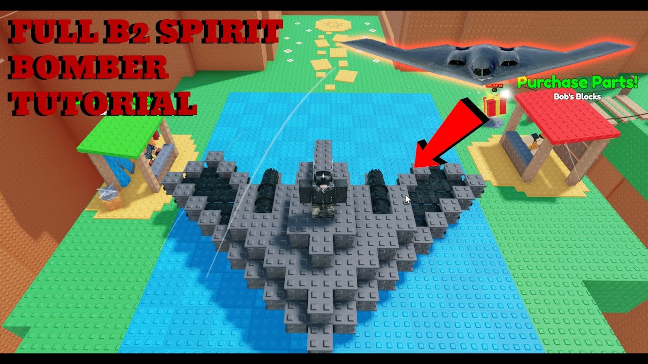 Full B2 Bomber Build in Roblox Build a Plane!
