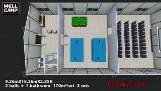 WELLCAMP K House Camp Project Animation for Prefab Labor Camp/Office/Accommodation/School