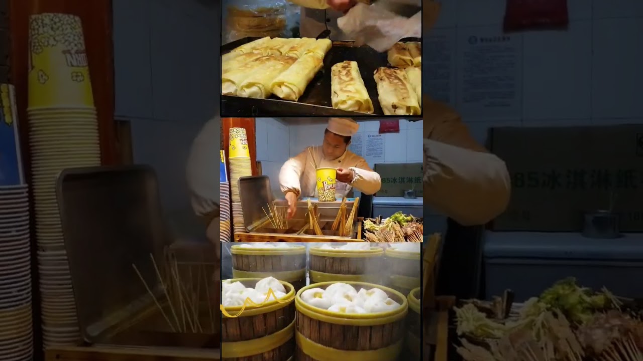 Çin Sokak Yemekleri Lezzetleri | Çin'de Ne Yiyorlar #shorts #food #yemek #china #streetfood #tarif