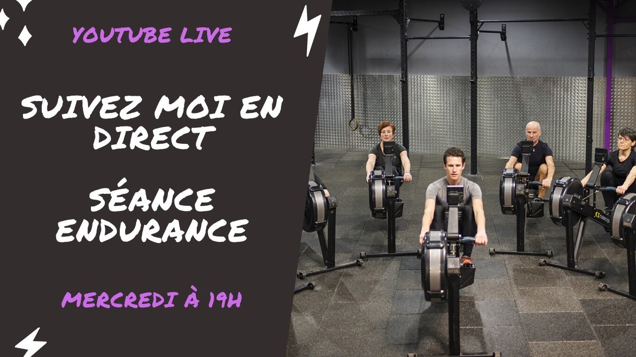Séance rameur endurance en DIRECT avec William Laine