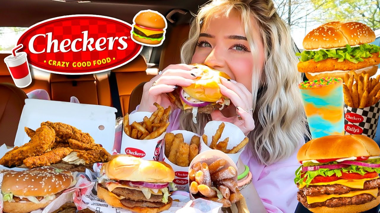 Trying CHECKERS & RALLY'S For The FIRST TIME Mukbang!