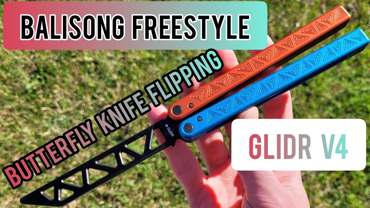 Balisong FreeStyle Glidr Original 4 Butterfly Knife Flipping YouTube