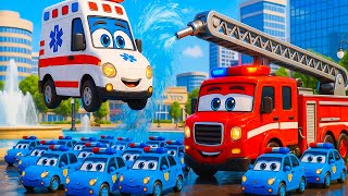 All Sirens On: The Ultimate City Rescue Convoy ๐จ๐๏ธ | Vehicle Animation