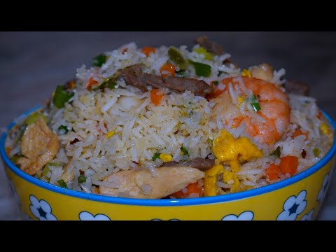 THE BEST SHRIMP AND CHICKEN FRIED RICE RECIPE