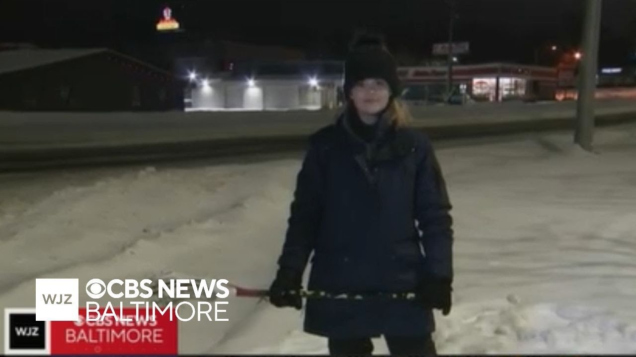 A look at the snowy conditions in Baltimore County