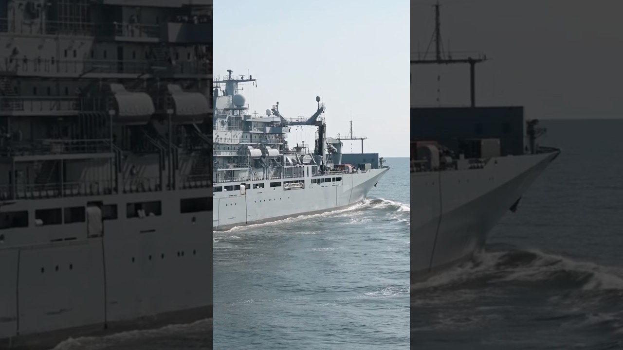 Корабль снабжения ВМС 🇩🇪 заправляет корабль управления и связи ВМС 🇺🇸 на учениях BALTOPS 25