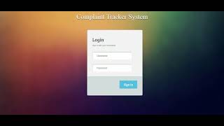 Complaint Tracker System Software Demo Web Application screenshot 1