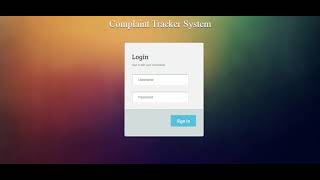 Complaint Tracker System Software Demo Web Application screenshot 2