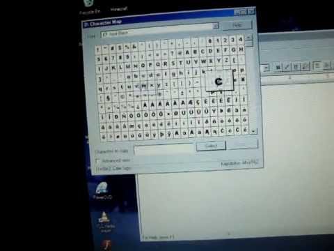 Windows XP tutorials Episode 1: Character Map