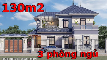 [XU HƯỚNG MỚI] Mẫu biệt thự mái Nhật 2 tầng rộng 130m2 - LV 23105 | LUXVIET