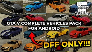 GTA V COMPLETE VEHICLES PACK FOR GTA SA ANDROID | DFF ONLY✓ #gtasanandreas #mods screenshot 4