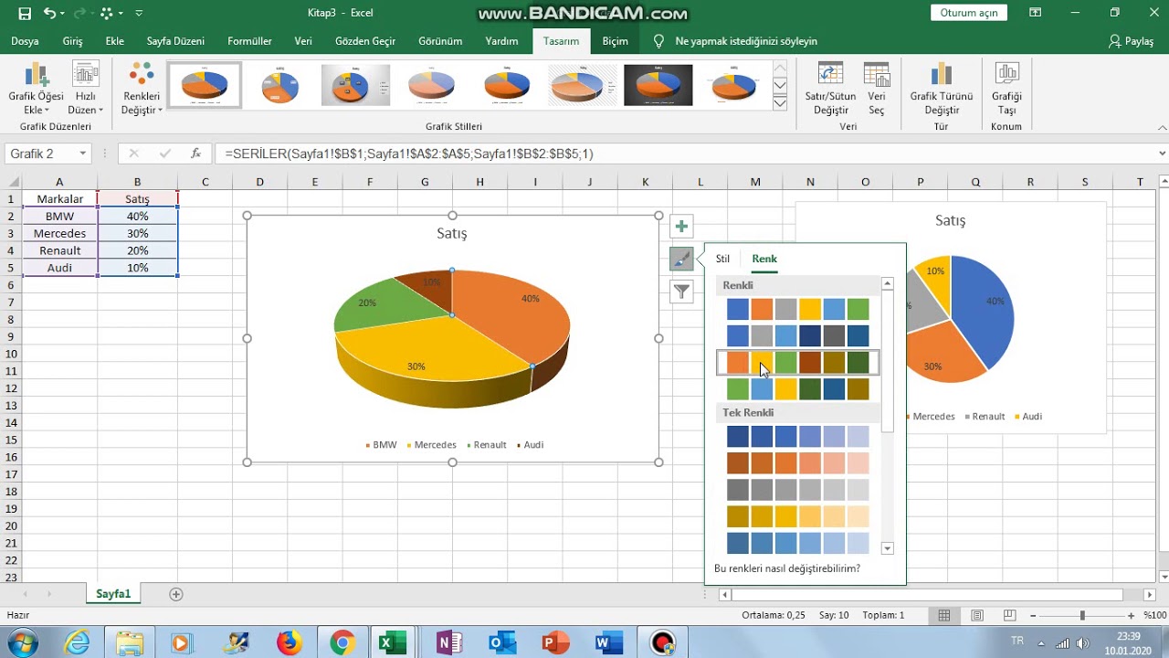 Excel De Pasta Grafiği Oluşumu Ve Yanıltıcı Yönlerinin Gösterimi YouTube
