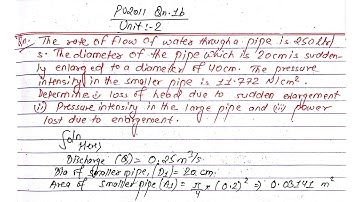 Unit:2 | Pipe Networking | PU 2011 Qn1b | Losses in Pipe | Hydraulics | 4th Sem | BE Civil |
