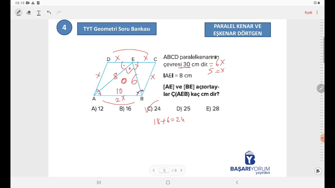 Paralelkenar Ve Eskenar Dortgen 1 Youtube