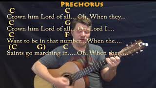 Video-Miniaturansicht von „When the Saints Go Marching In (Hymn) Strum Guitar Cover in C with Chords/Lyrics - Slow“