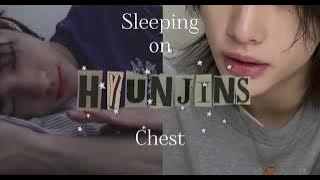 Stray Kids ASMR Sleeping On Hyunjins Chest🥟[heartbeat] [voice]