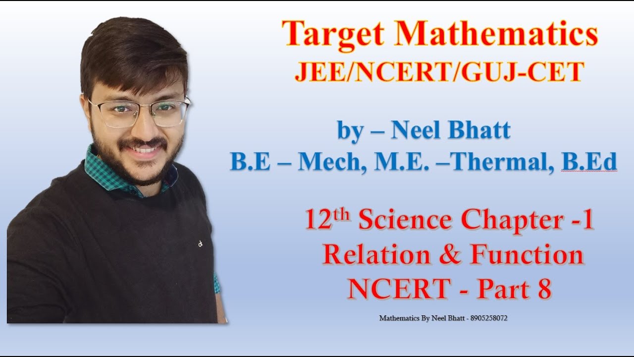 12th Science Cha 1 Relation and Function Part 8 - YouTube