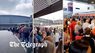 video: Airports try to blame getaway delays on holidaymakers arriving too early