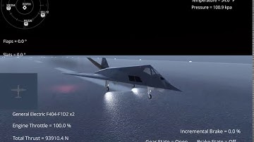 Silantro Unity3d Flight Simulator: F-117 Nighthawk Combat Flight test + Landing 1