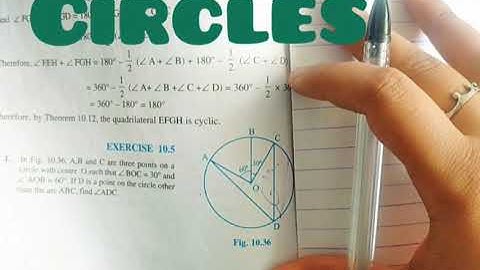 Exercise 10.5 |Circles class 9