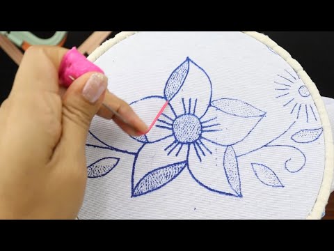 BORDADO FANTASÍA PUNTADA FÁCIL, RÁPIDA Y BONITA PARA FLORES | HAND EMBROIDERY EASY STITCH