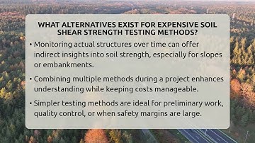 What Alternatives Exist For Expensive Soil Shear Strength Testing Methods?