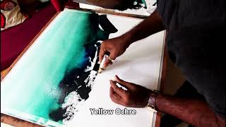 Semi Abstract Landscape Painting With Watercolor | Experimental Watercolour | Shahanoor Mamun