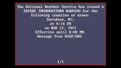 EAS Reenactment Mock: SVR for near Albemarle to near  Sturdivants - 03/25/2021