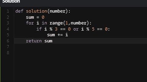 Python - Multiples Of 3 or 5 | Codewars 6KYU