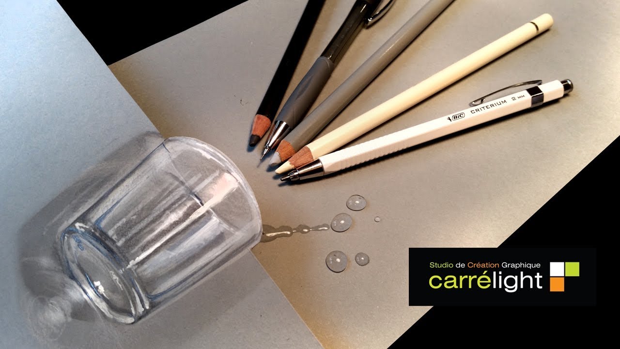 Comment Dessiner Un Verre Avec Reflets Realistes Dessin Hyper Realiste Supra Realiste Youtube