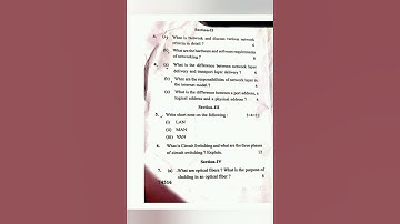 Mdu Msc Maths with Computer Science 2nd sem | Data Communication and Networking 2022 |#mdupaper#mdu