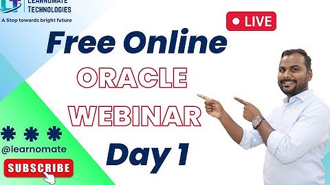 Free ORACLE DBA Webinar | Learnomate Technologies