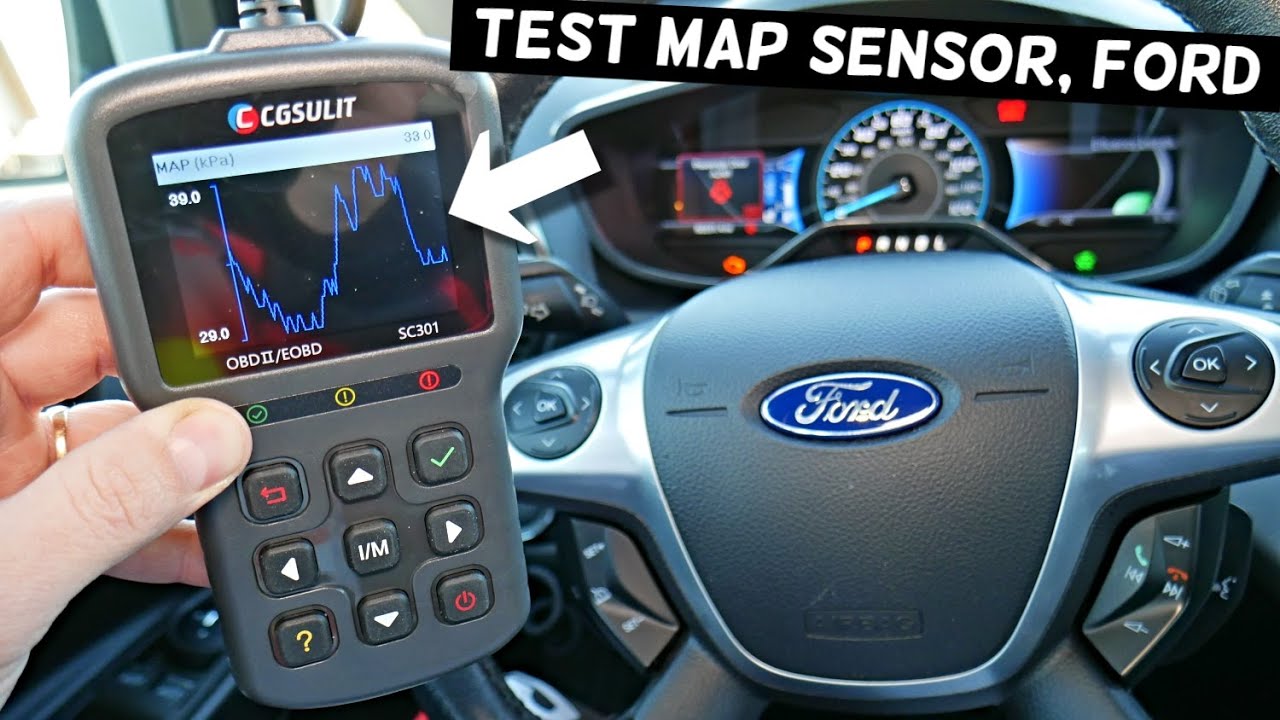 HOW TO TEST MAP SENSOR BARO SENSOR ON FORD FOCUS FUSION FIESTA F150 ESCAPE EDGE EXPLORER MONDEO 