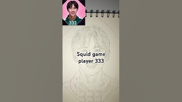 How to draw squid game player 333 using mongol pencil only.  #art #freehand #squidgame #howtodraw