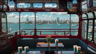 Ambient Music on a DOUBLE DECKER Coffee Shop BUS by the bay. screenshot 4