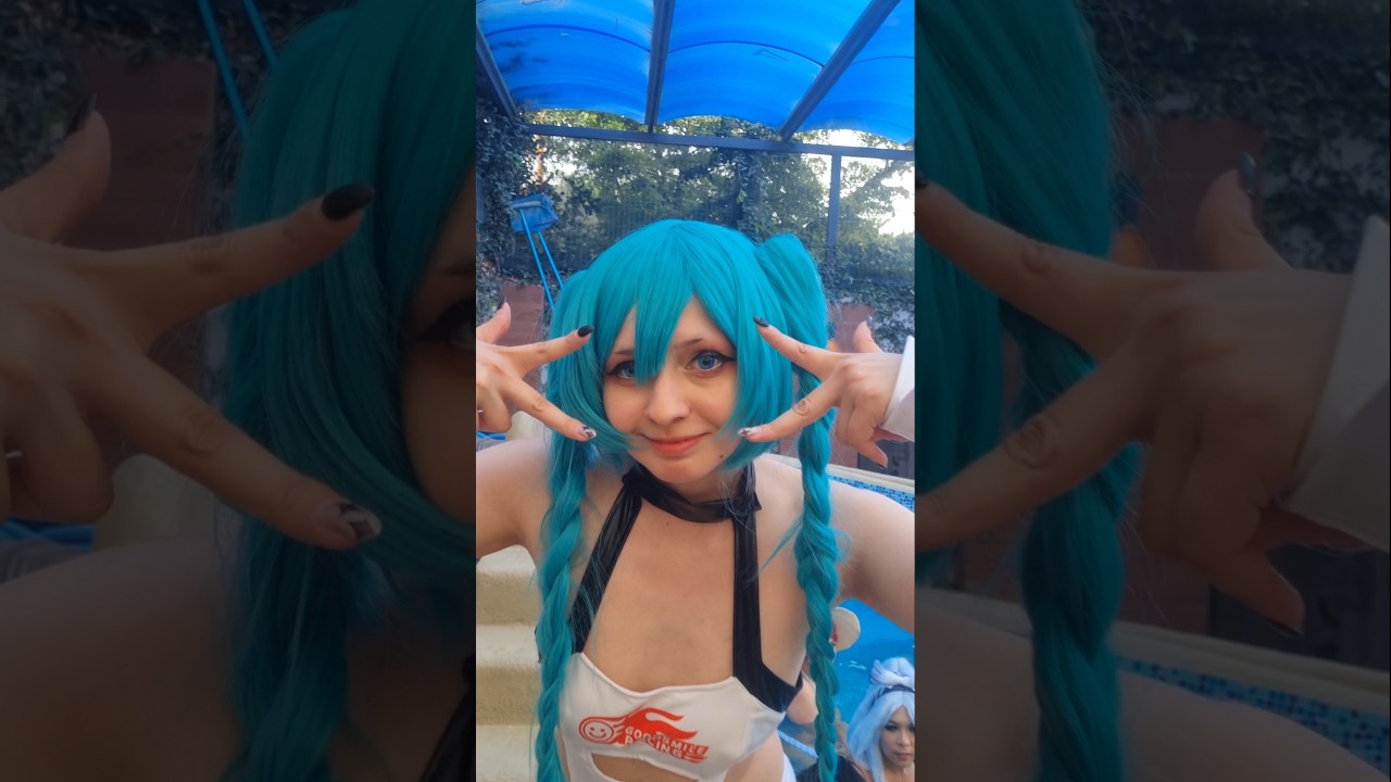Cosplay de Hatsune Miku!! version pool 