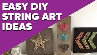 Love the amazing string art ideas you've seen on pinterest? believe it
or not, these are super easy to do, and really don't require artistic
skills at all. y...