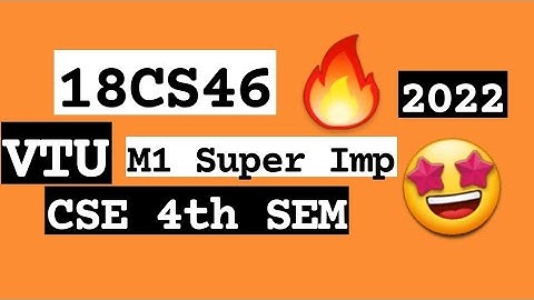 18CS46 M1 Super Repeated 💯🤩 Super Imp Video [+PDF] 🎯🔥🔥🔥 4SEM CSE