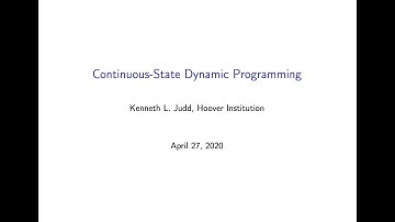 Projection methods I (Ken Judd Numerical Methods in Economics Lecture 19)