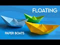 Classic origami boat that floats on water 