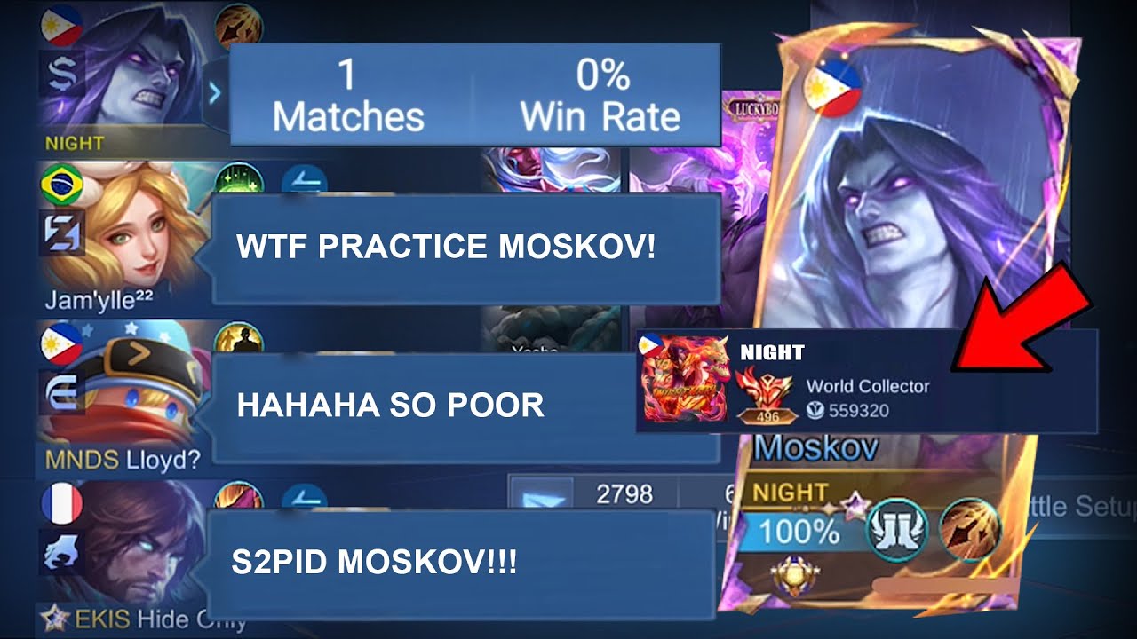 PRETENDING TO BE NOOB MOSKOV WITH NO SKIN IN SOLO RANKED GAME THEN HARD CARRY EVERYONE! INTENSE GAME
