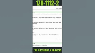 Oracle Procurement Business Process Foundations Associate Rel 2 Practice Test | 1Z0-1112-2 Exam