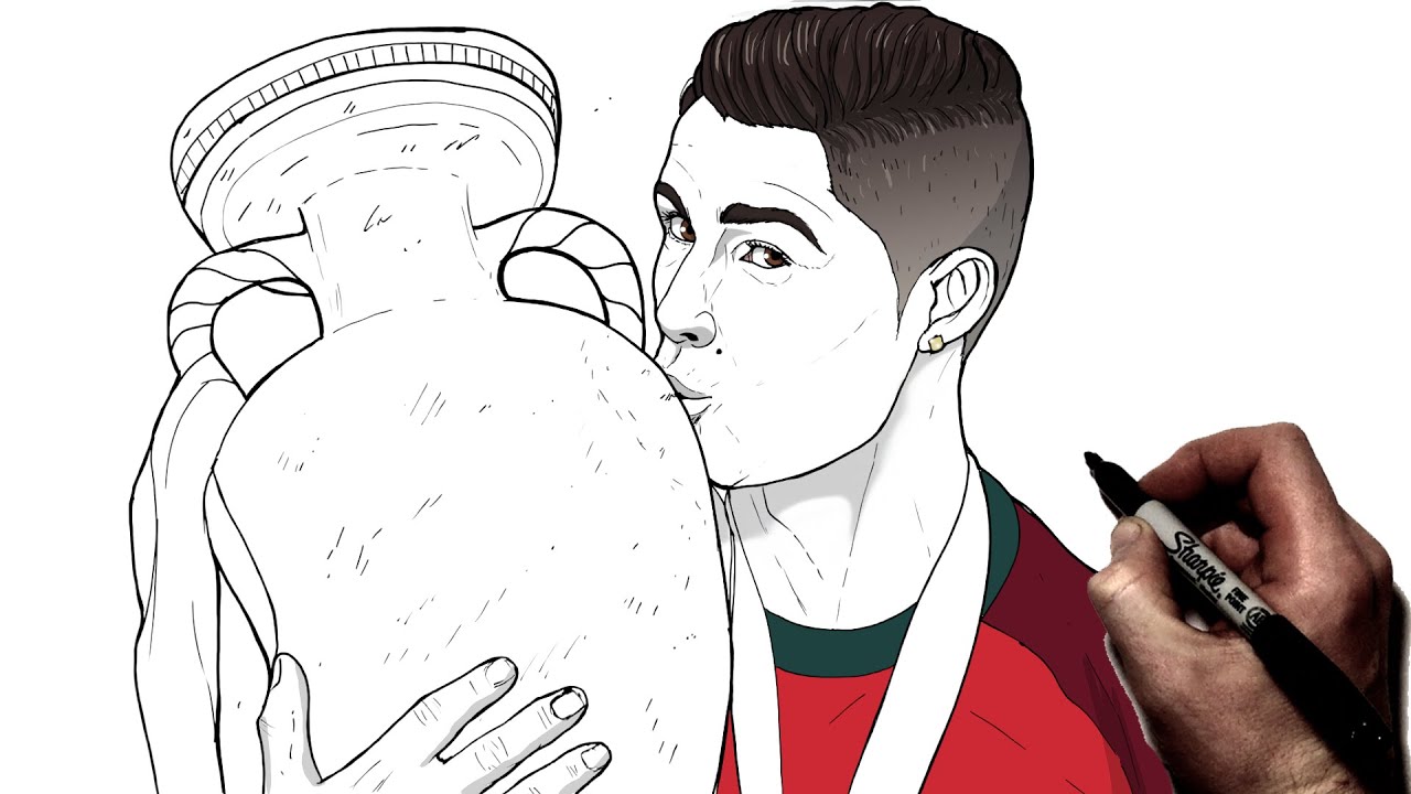 Portrait De Cristiano Ronaldo Réalisé Au, Drawing by Gilles Staub  (LeCrayonAgile) | Artmajeur