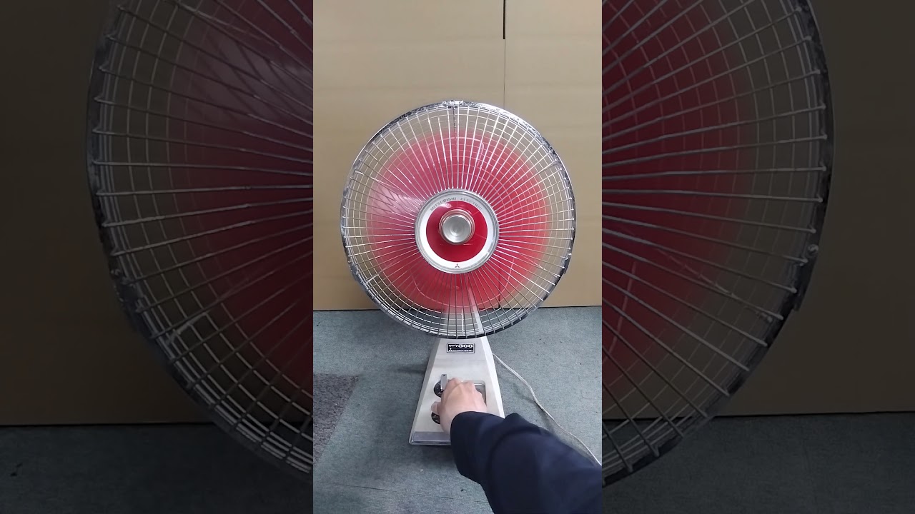 三菱 D30-F3 SPORTY-300 扇風機 3枚羽根 30cm 赤扇 レッド ローズ 昭和