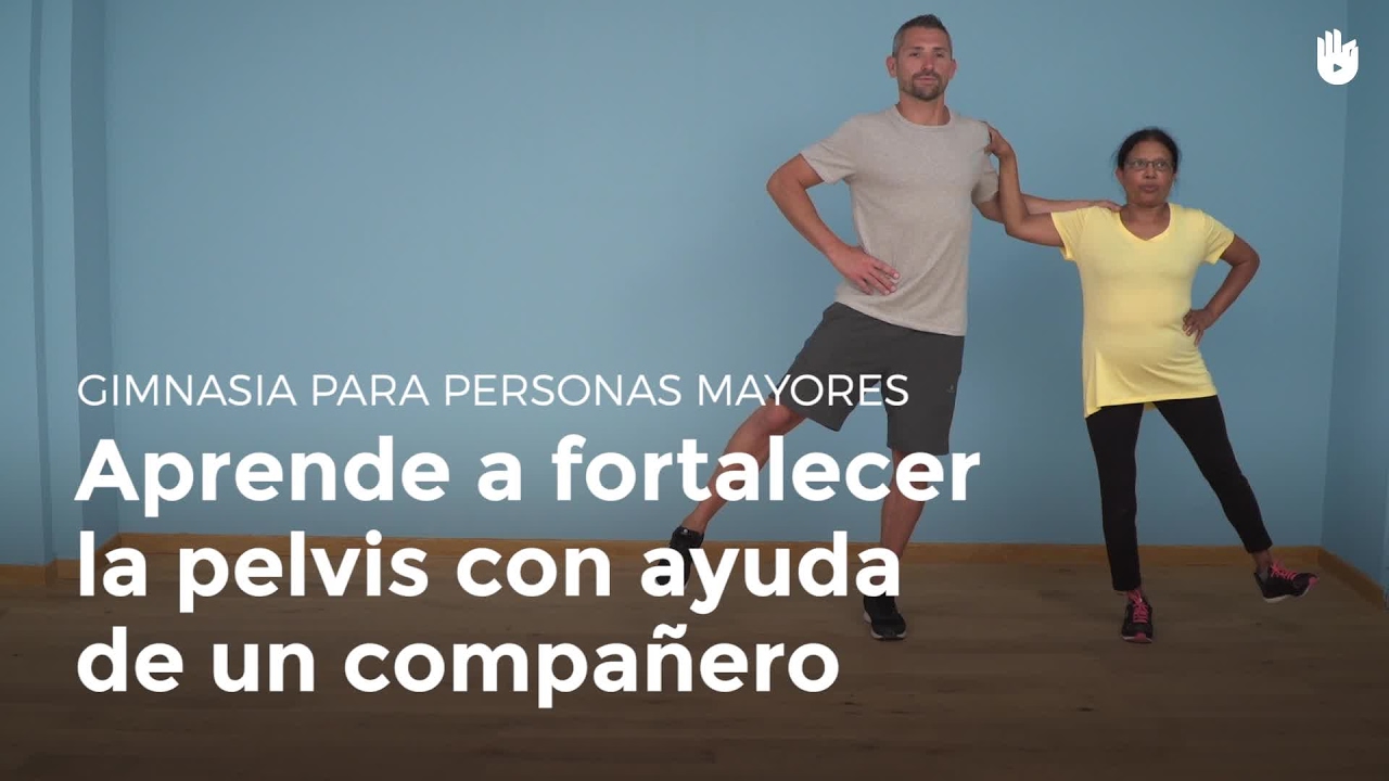 Rehabilitación De Cadera En Personas Mayores 2 personas: ejercicio para fortalecer las caderas | Gimnasia para