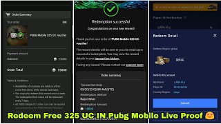 Pubg Mobile Free UC 2023 New VPN Trick Redeem Free 325 UC Live Proof 💯 Razer Gold Midasbuy Free UC 😍 screenshot 5